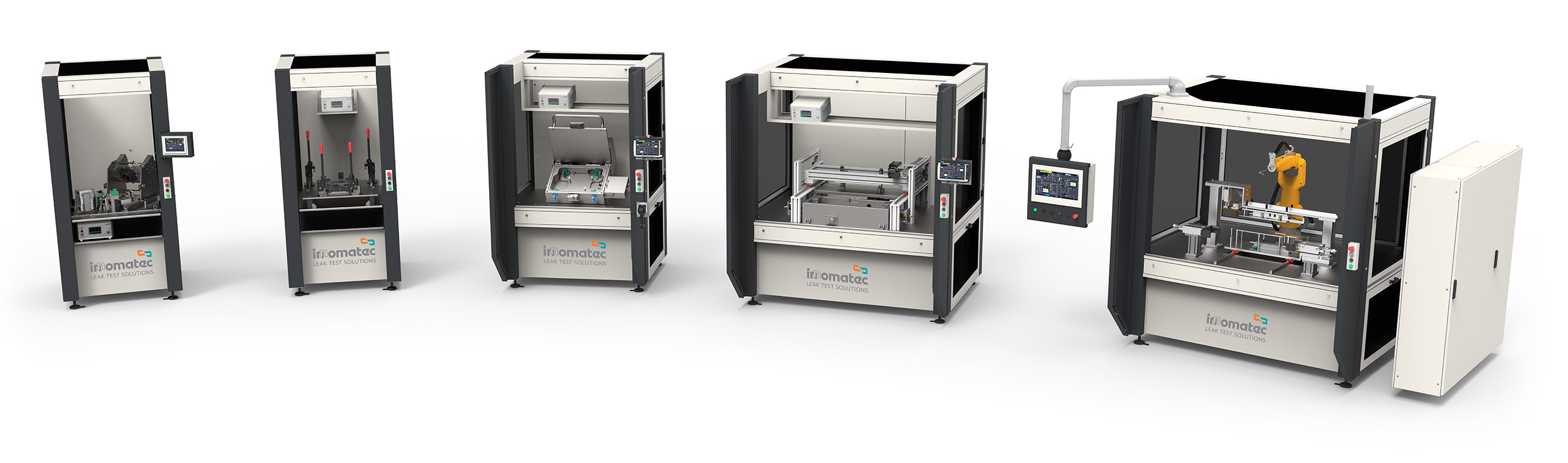 The FlexStation is innomatec’s standardized test bench platform for fast, flexible, and economical leak testing